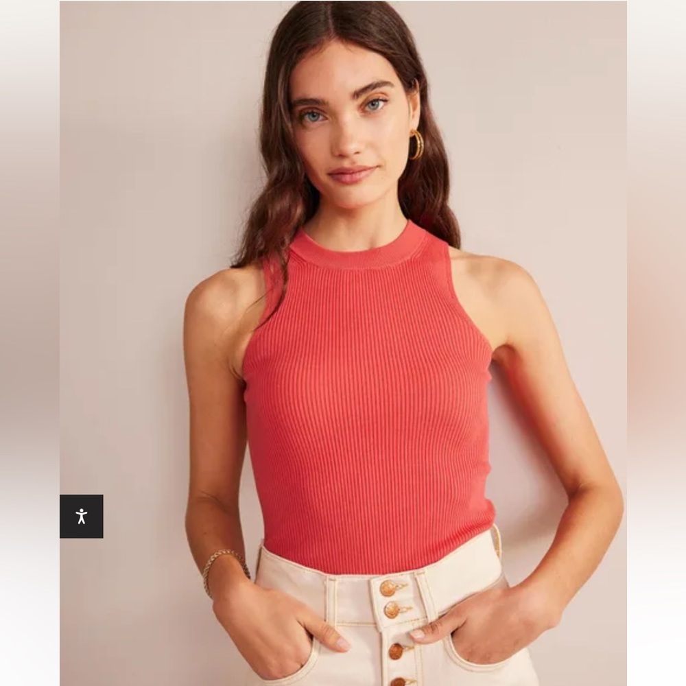 Boden Ribbed Racer Vest